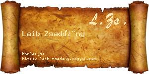 Laib Zsadány névjegykártya